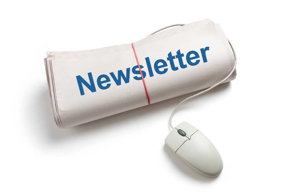 newsletter and mouse